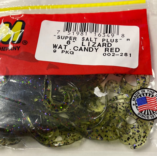 Zoom 6” Lizard - Watermelon Candy Red