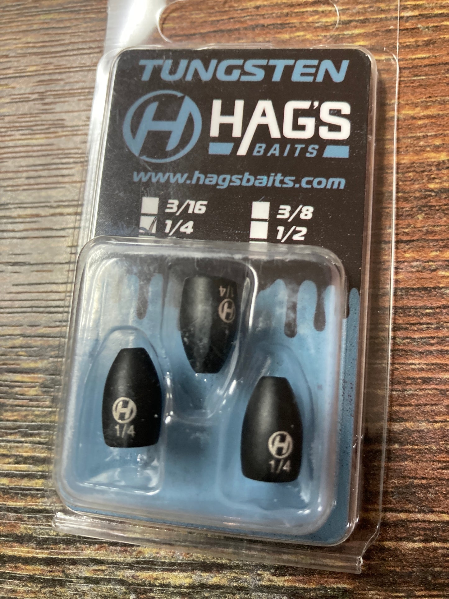Hags Baits Tungsten - Matte Black 1/4 oz. TFW