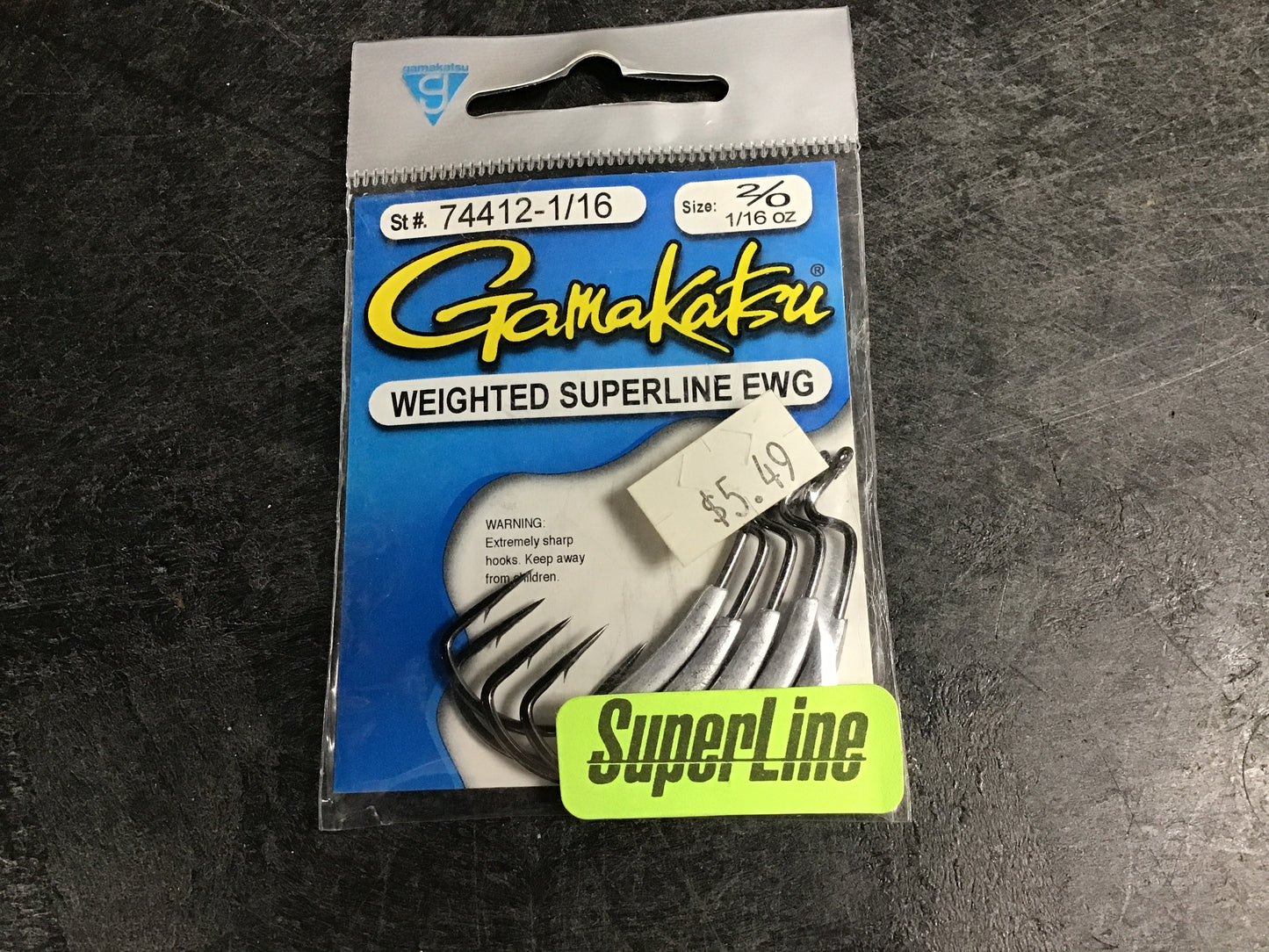 Gamakatsu Weighted Superline EWG 1/16 oz. 2/0