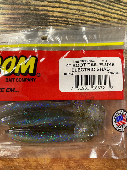 Zoom Boot Tail Fluke - Electric Shad