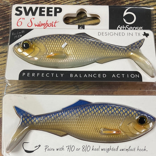 6th Sense Sweep Swimbait 6" Live Shiner