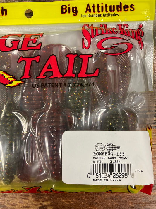 Strike King Midsize Rage Bug 3.38" Flacon Lake Craw