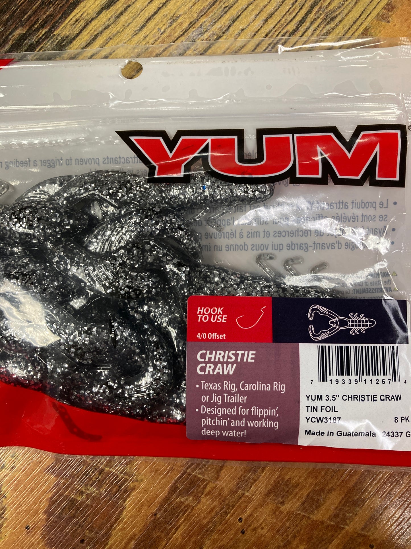 Yum Christy Craw 3.5" Tin Foil