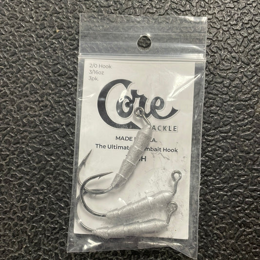 Core Tackle Tush 2/0 Hook 3/16 oz 3pk