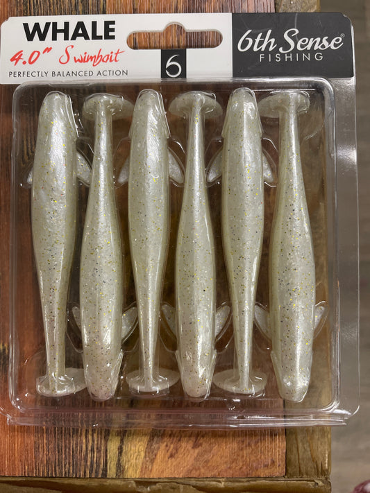 6th Sense Whale Swimbait - Platinum White 4.0