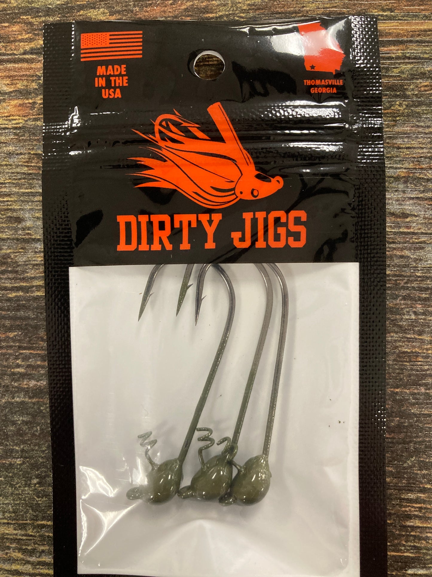 Dirty Jigs Shakey Jig Head 1/8 oz. Green Pumpkin