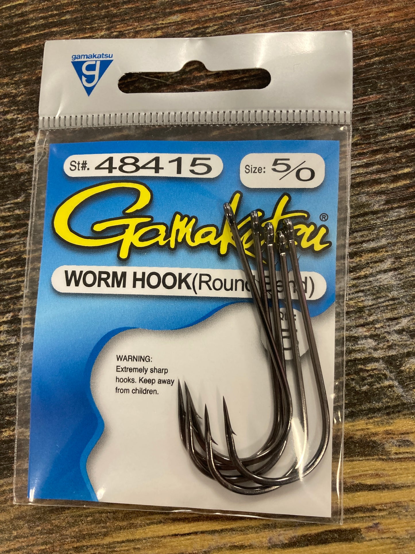 Gamakatsu Worm Round Bend Hook 5/0