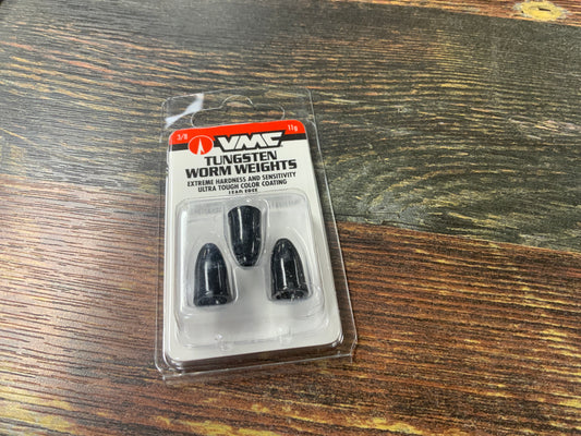 VMC Tungsten Worm Weight 3/8 oz. Black