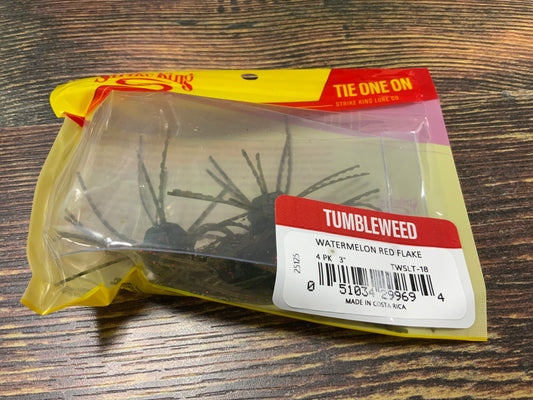 Strike King Tumbleweed Salted 3" Watermelon Red Flake