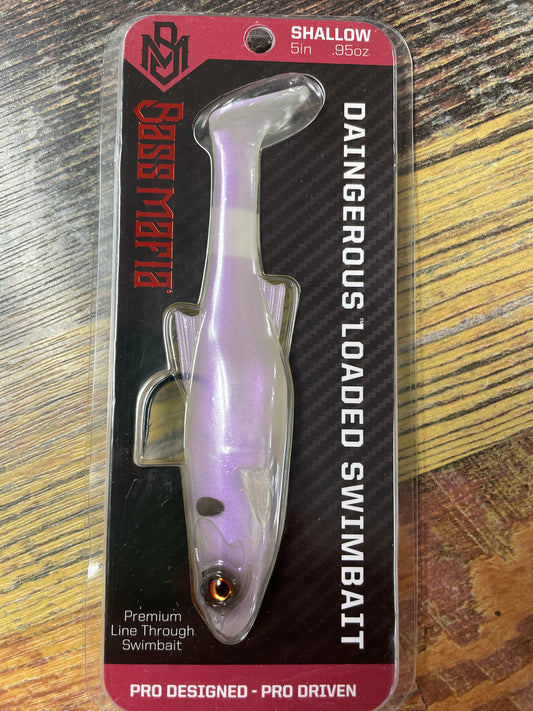 Bass Mafia Dainger Swimbait  5” Violet Albino