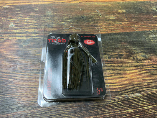 Toad Thumper Juggernaut Jig 3/4 oz. Green Pumpkin Red