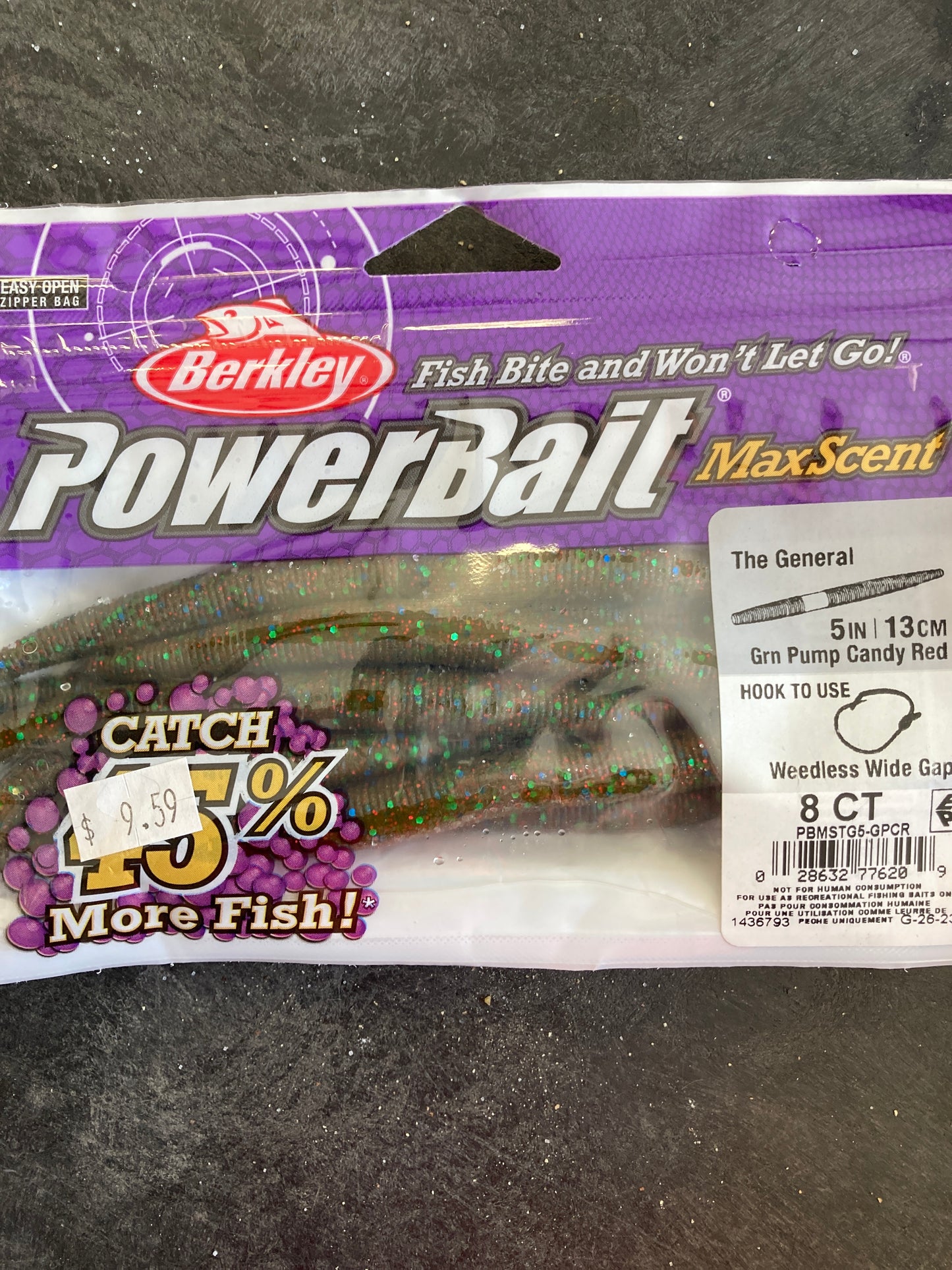 Berkley The General 5" Green Pumpkin Candy Red