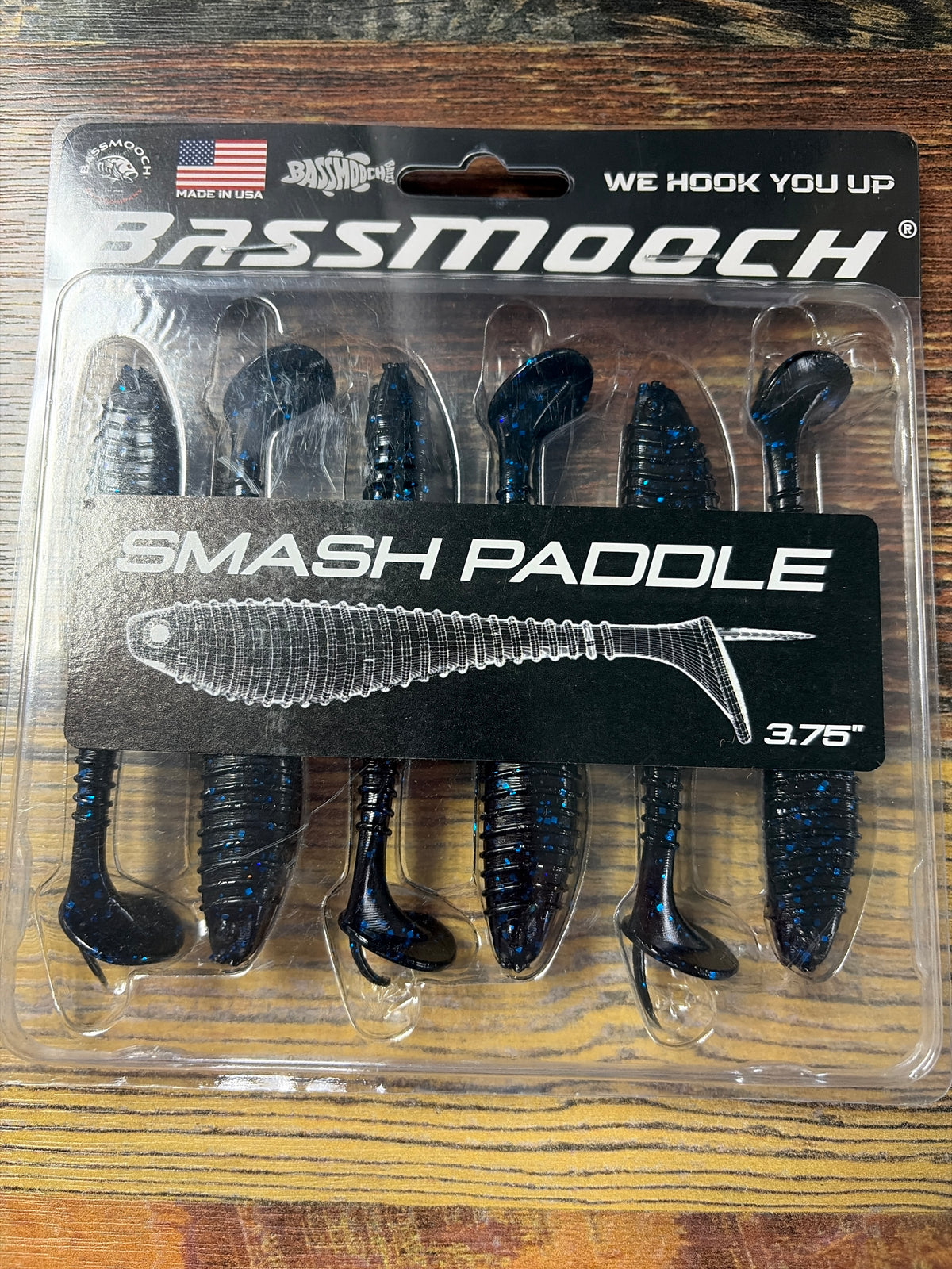 Bassmooch Smash Paddle 3.75” Black & Blue