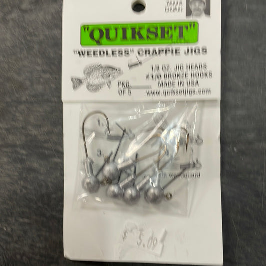 Quickset Weedless Crappie Jigs 1/8 oz. #1/0