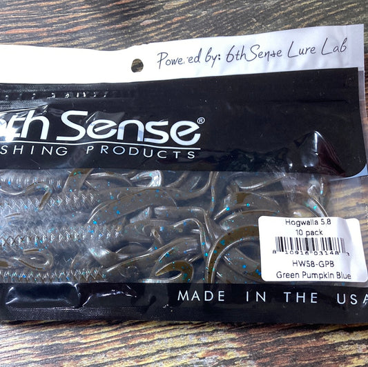 6th Sense Hogwalla 5.8" Green Pumpkin Blue