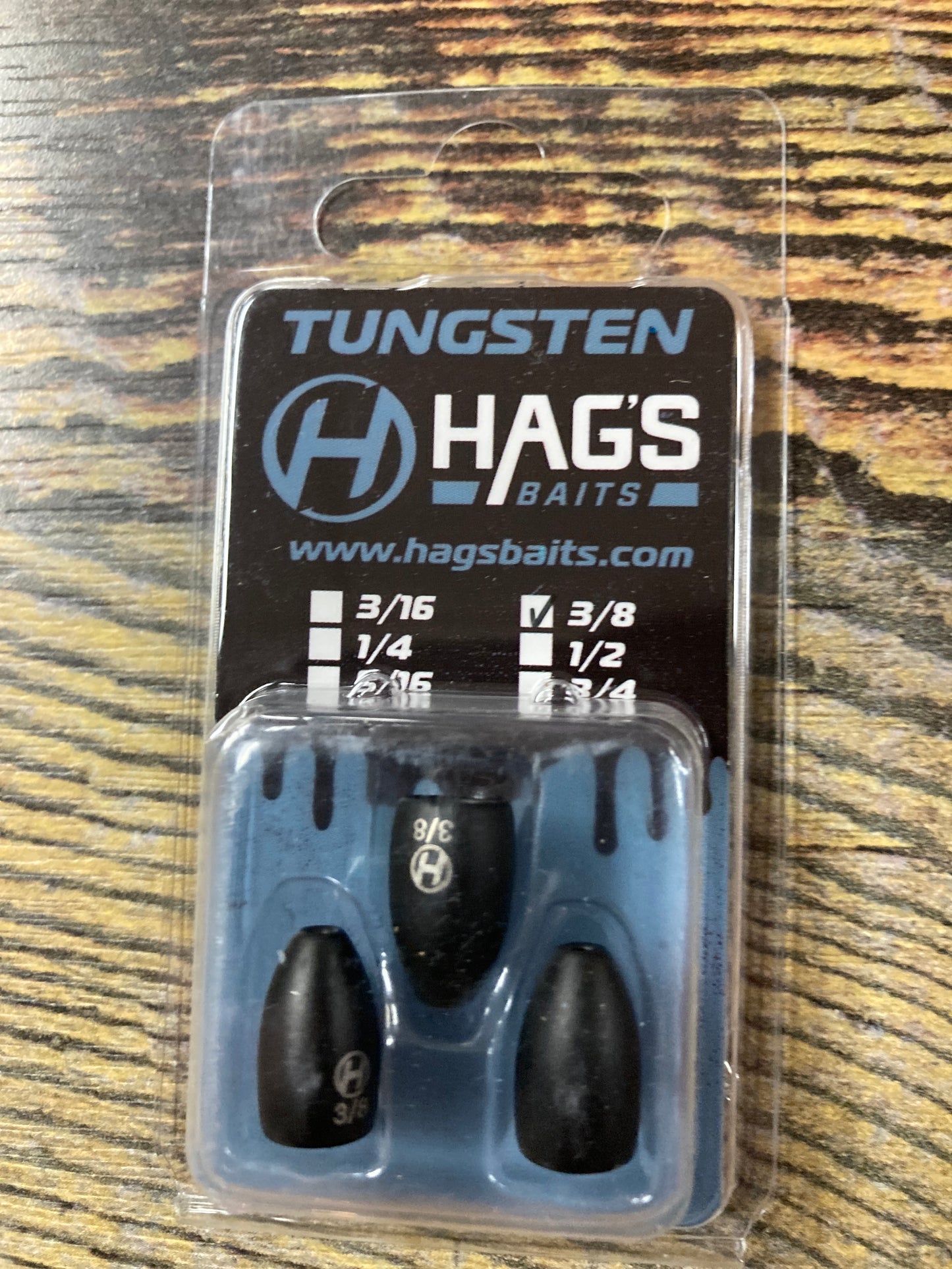 Hags Baits Tungsten - Matte Black 3/8 oz. TFW