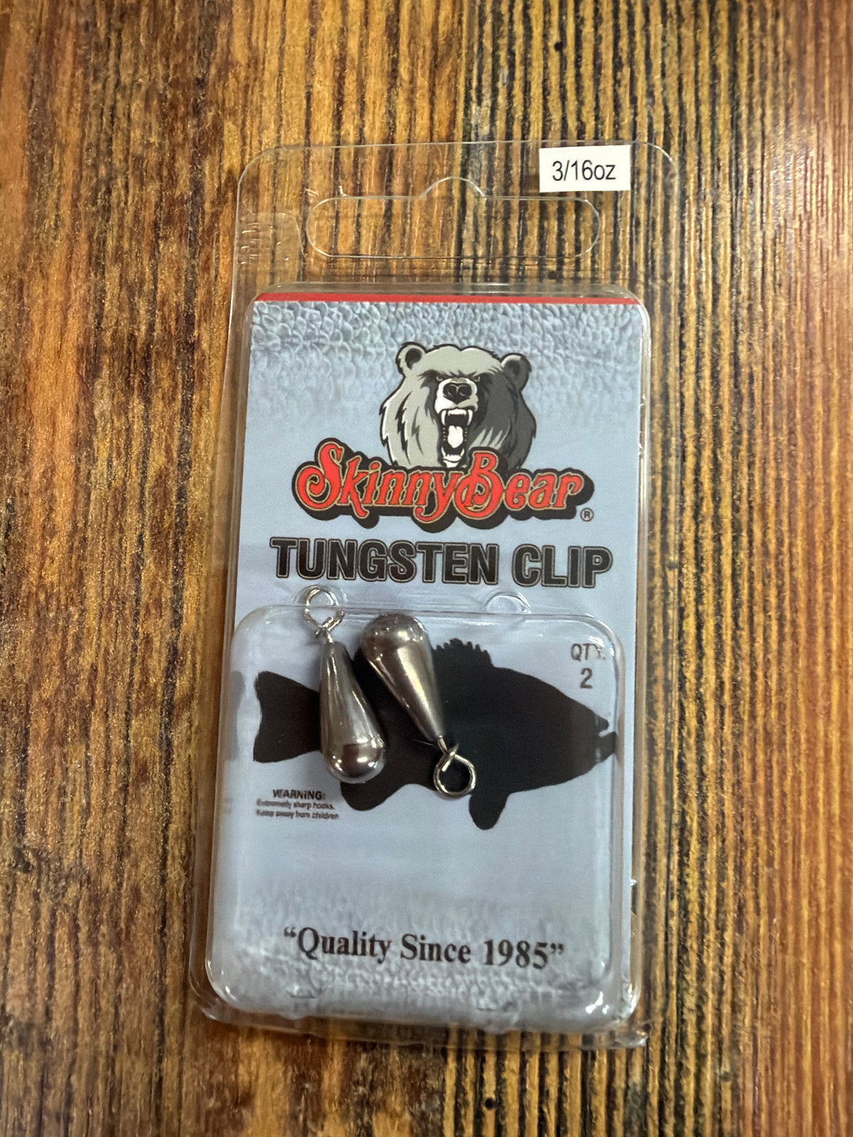 Skinny Bear 3/16 oz Tungsten Clip