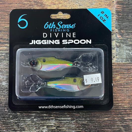 6th Sense Divine Jigging Spoon 2” 1 oz Shad Hammer