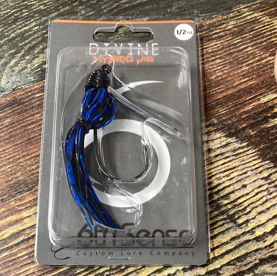 6th Sense Rigs 6th Sense Divine Hybrid Jig 1/2 oz. Black N Blue – Lake Fork Resort