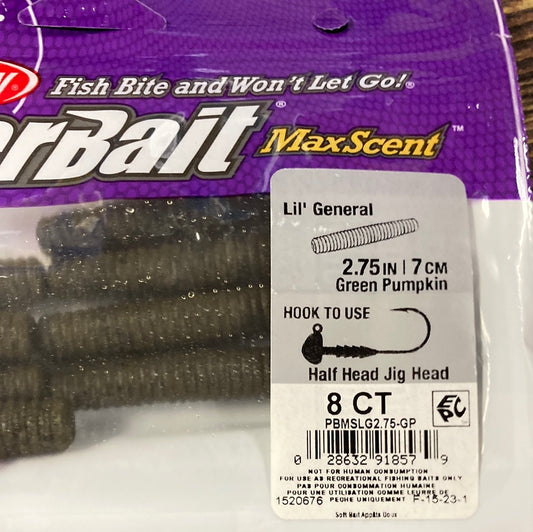 Berkley Lil’ General 2.75" Green Pumpkin