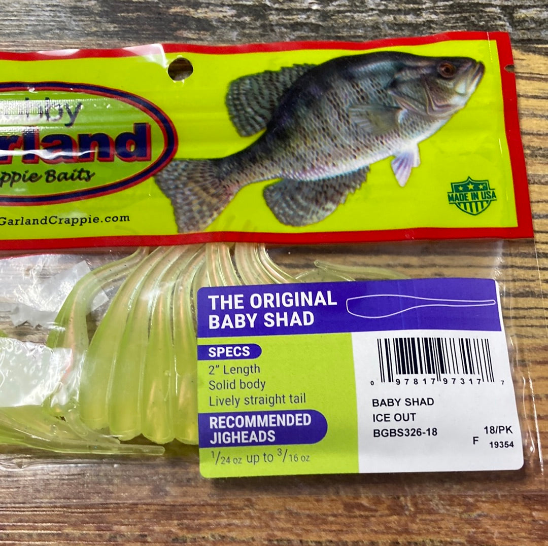 Bobby Garland Baby Shad 2" Ice Out