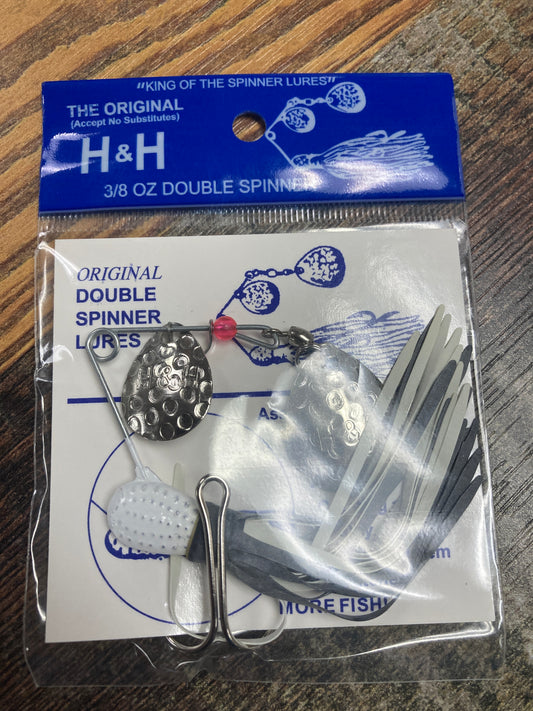 H&H Spinnerbait 3/8 oz. White/Black/Chartreuse