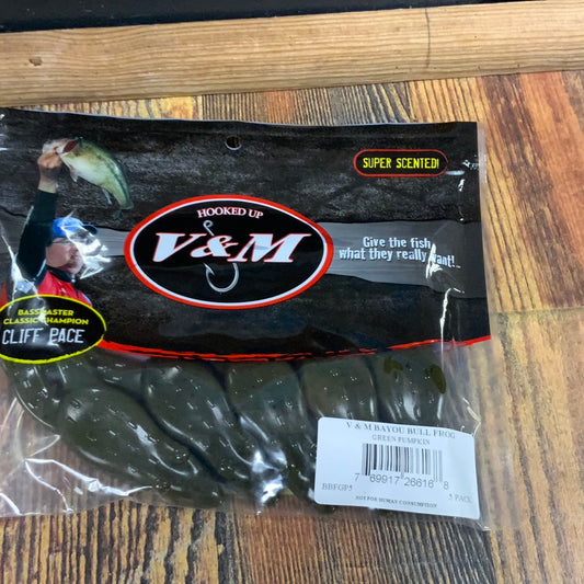 V&M Bayou Bull Frog - Green Pumpkin