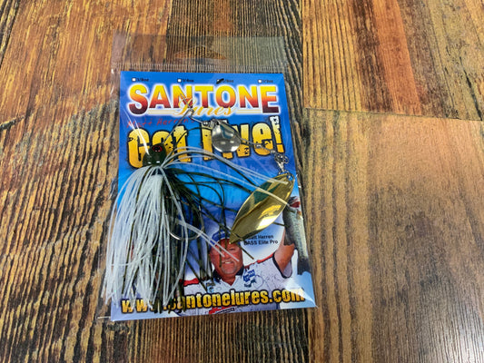 Santone GOT 5 Spinnerbait 3/8 oz. GW's Baby Bass/Gold Blade