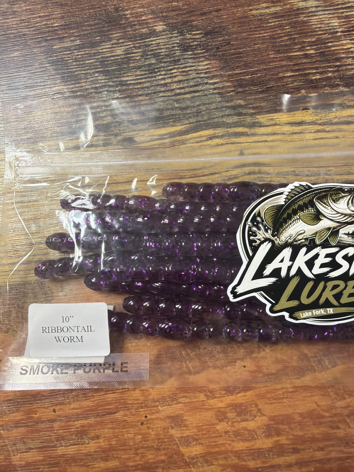 Lakeside Lures 10” Ribbon Tail Smoke Purple