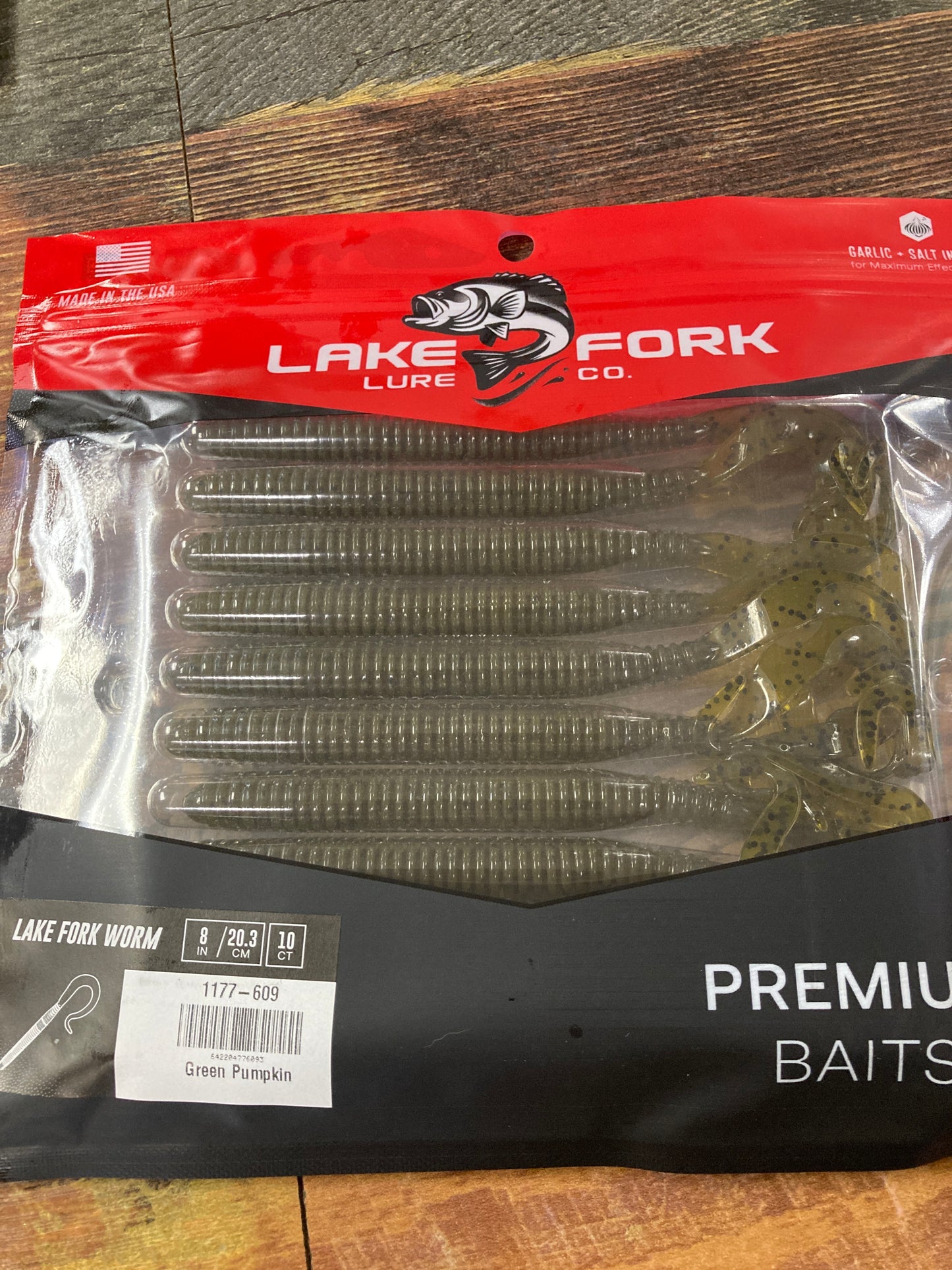 Lake Fork Lures Lake Fork Worm Green Pumpkin