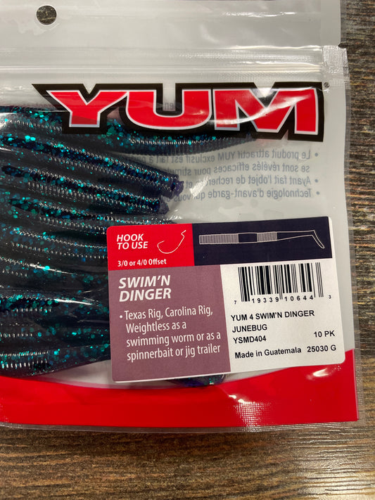 Yum Swim N Dinger 4" Junebug