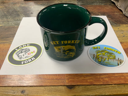 Lake Fork "Get Forked" Ceramic Coffee Mug