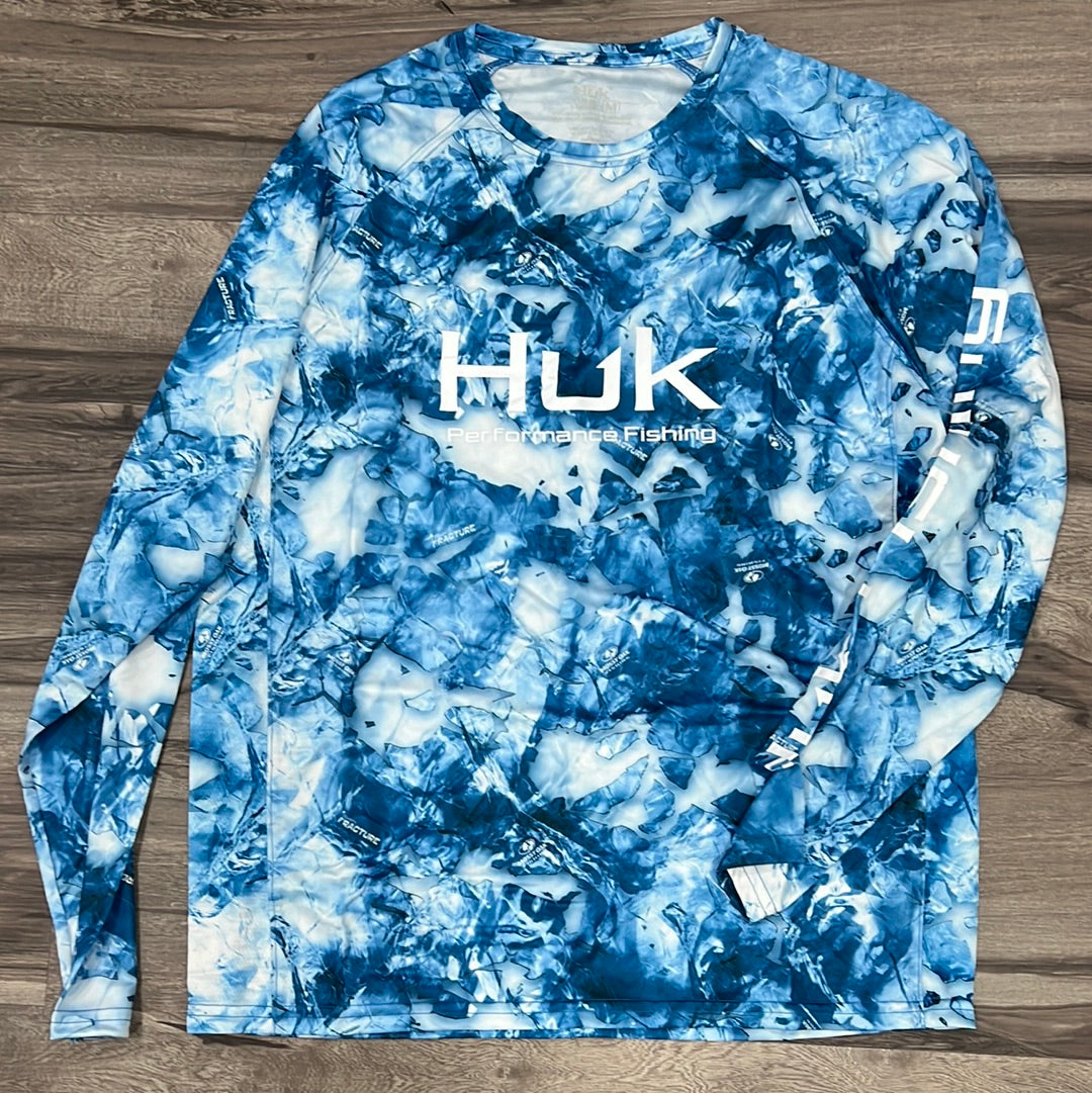 HUK Vented Mossy Oak fracture pursuit LS