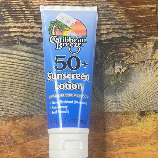 Caribbean Breeze Sunscreen Lotion 50+ SPF - 4 oz.