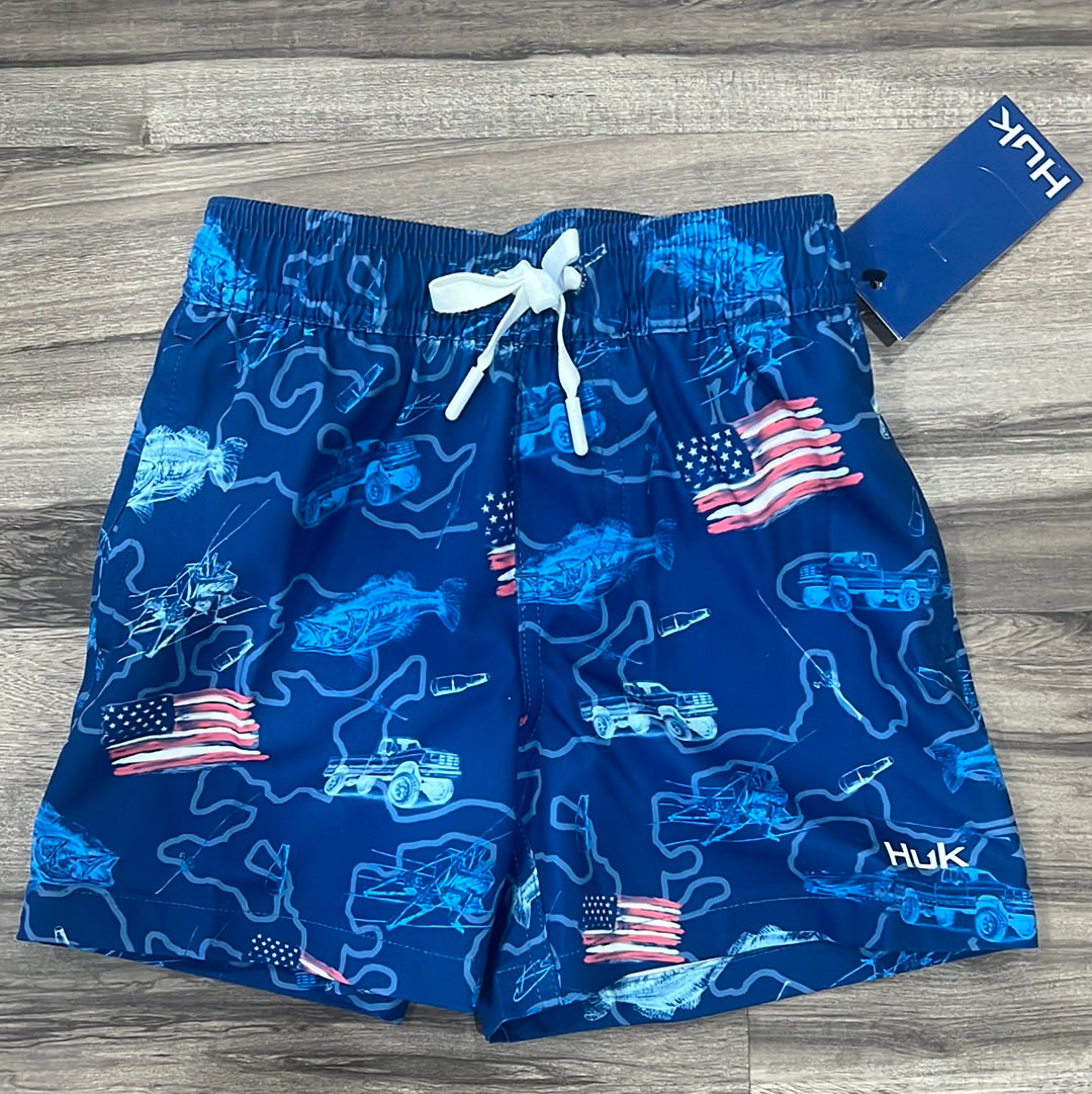 HUK Youth Pursuit Volley Fish & Flags